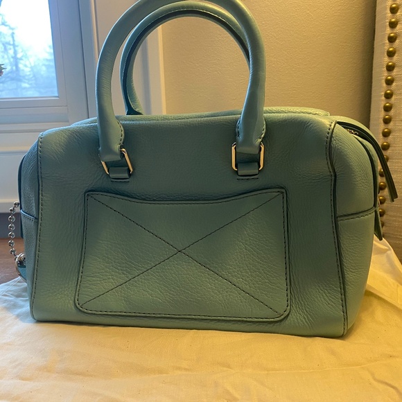 MARC JACOBS Tiffany Blue Recruit Bauleto Leather Satchel Bag - Picture 2 of 9